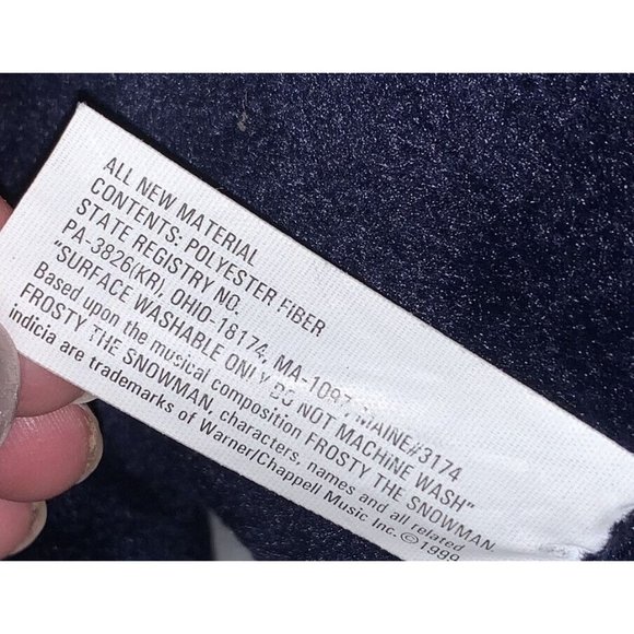 Vintage 1999 CVS Stuffins FROSTY THE SNOWMAN Traffic Cop. 13" Plush Doll - Picture 5 of 9